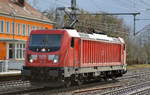 DB Cargo AG [D] t  187 179  [NVR-Nummer: 91 80 6187 179-7 D-DB] am 19.02.20 Durchfahrt Bf.