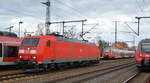 DB Cargo AG [D] mit  185 161-7  [NVR-Nummer: 91 80 6185 161-7 D-DB] am 18.02.20 Durchfahrt Bf.