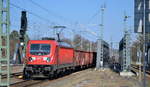 DB Cargo AG [D] mit  187 167  [NVR-Nummer: 91 80 6187 167-2 D-DB] und einem gemischtem Güterzug bei der Durchfahrt Bf.