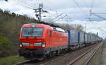 DB Cargo AG [D] mit  193 315  [NVR-Nummer: 91 80 6193 315-9 D-DB] und Taschenwagenzug am 31.03.20 Bf.