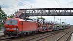 DB Cargo AG [D] mit  193 396  [NVR-Nummer: 91 80 6193 396-9 D-DB] und PKW-Transportzug am 09.06.20 Bf.