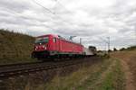 DB Cargo Bombardier Traxx 187 176-3 mit Mischer in Hanau Rauschwald am 26.08.20