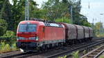 DB Cargo AG [D] mit  193 393  [NVR-Nummer: 91 80 6193 393-6 D-DB] mit einigen Schiebeplanenwagen Richtung Ziltendorf EKO am 29.09.20 Berlin Hirschgarten.