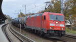 DB Cargo AG [D] mit  185 254-0  [NVR-Nummer: 91 80 6185 254-0 D-DB] mit Kesselwagenzug (Benzin) aus Schwedt (Stendell) am 18.11.20 Bf.