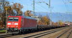 DB Cargo AG [D] mit  185 065-0  [NVR-Nummer: 91 80 6185 065-0 D-DB] und gemischtem Güterzug + hinten dran  298 313-8  am 24.11.20 Bf.