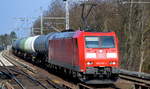 DB Cargo AG [D] mit  185 177-3  [NVR-Nummer: 91 80 6185 177-3 D-DB] und Kesselwagenzug (Benzin) am 24.03.21 Berlin Buch.