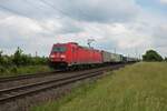 DB Cargo Bombardier Traxx 185 260- mit Mischer in Altheim bei Dieburg am 05.06.21