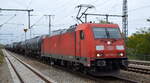 DB Cargo AG [D] mit  185 292-0  [NVR-Nummer: 91 80 6185 292-0 D-DB] und Kesselwagenzug am 27.10.21 Durchfahrt Bf.