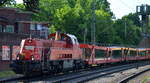 DB Cargo AG (D) mit  265 018-2  (NVR:  92 80 1265 018-2 D-DB ) mit einem Güterzug PKW-Transportwagen (leer) Richtung Maschen am 16.06.21 Durchfahrt Bf.