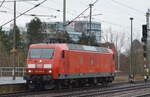 DB Cargo AG [D] mit  145 076-6  [NVR-Nummer: 91 80 6145 076-6 D-DB] am 08.02.22 Durchfahrt Bf.