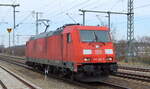 DB Cargo AG [D] mit  185 390-2  [NVR-Nummer: 91 80 6185 390-2 D-DB] am 14.03.22 Durchfahrt Bf.