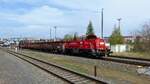 DB Cargo Voith Gravita 10BB, 261 044-2 ( 9280 1261 044-2 D-DB ) in Gera mit einem Schrottzug auf dem Weg nach Könitz 