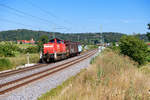 294 898 DB Cargo mit der Rothenburger Übergabe bei Oberdachstetten, 06.08.2020