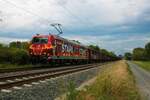 DB Cargo 185 077-5 mit Mischer am 05.06.22 in Maintal Ost