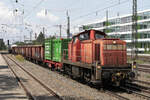 DB 294 908 mit einer Übergabe, München Heimeranplatz, 10.06.2022