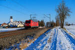 185 361 DB Cargo als Lz bei Moosham Richtung Regensburg, 13.02.2021