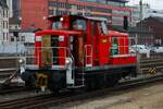 DB Cargo 362 391-5 am 06.01.24 in Frankfurt am Main Hauptbahnhof vom Bahnsteig aus fotografiert