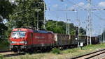 DB Cargo AG, Mainz mit ihrer   193 394  [NVR-Nummer: 91 80 6193 394-4 D-DB] und einem gemischten Güterzug am 26.06.24 Höhe Bahnhof Ruhland.