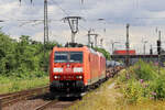 DBC 185 179-9 mit 185 017-1 in Rheinhausen 4.7.2024