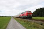 DB Fernverkehr Ulm 218 495-0 mit dem IC 2084 Nebelhorn am 27.08.18 bei Sonthofen (Allgäu)