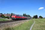 DB Fernverkehr 218 416-6 und 218 403-4 mit EC nach Zürich am 29.08.18 bei Kempten 