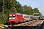 101 034-7 mit IC 2260 München - Karlsruhe am 07.07.2020 bei München-Lochhausen