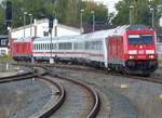 DB Fernverkehr 245 023 TRAXX DE ME ( 9280 1245 023-7 D-DB) beim rangieren des IC in Gera am 30.9.2020.