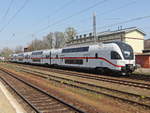 Durchfahrt Triebzug 4 110 610-1 (93 85 4 110 610-1 CH-DB) in Richtung Warnemünde durch den Bahnhof Zossen am 28.