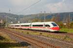 ICE4 DB 412 213  Mundschutz  als ICE555 nach Berlin in Wuppertal Steinbeck, am 01.05.2021.