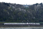 Der ICE-T 411 555-6  Mühlhausen/Thüringen  auf dem Weg nach Remagen, so gesehen Mitte April 2021.