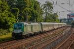 ÖBB 1016 023  Green Points  mit IC119 in Wuppertal, Juli 2021.