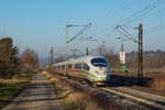 403 037 (Tz337) als ICE107 (Köln Hbf - Basel SBB) am 25.01.2022 bei Denzlingen