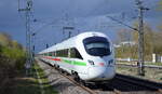 DB Fernverkehr AG mit dem ICE-T  Tz 1183  Taufname: Oberursel/Taunus am 09.04.22 Durchfahrt Bf.