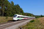 411 084 DB Fernverkehr  Kaiserslautern  als ICE bei Hagenbüchach Richtung Würzburg, 19.09.2020