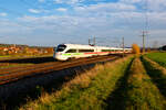 411 078 DB Fernverkehr als ICE 26 (Wien Hbf - Dortmund Hbf) bei Markt Bibart, 31.10.2020 