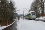 411 061 DB Fernverkehr  Andernach  als ICE 27 (Dortmund Hbf - Wien Hbf) bei Oberferrieden, 17.01.2020