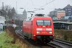 101 001-6 DB in Wuppertal Steinbeck fuhr ins DB Museum Koblenz Lützel, am 26.01.2023.