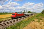 DB Fernverkehr 101 100-6 mit EC in Auggen (Baden Württemberg) am 13.07.23