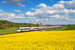 411 062 DB Fernverkehr  Vaihingen an der Enz  als ICE 90  Donauwalzer  (Wien Hbf - Dortmund Hbf) bei Lehrberg Richtung Würzburg, 22.05.2021 