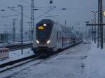 IC 2034 nach Norddeich bei der Einfahrt in Halle/Saale Hbf.