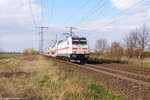 146 575-6 mit dem Doppelstock IC 2431  Borkum  von Emden Außenhafen nach Cottbus in Stendal.