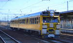 DB Netz AG, Maschinenpool, Berlin mit dem Lichtraummesszug LIMEZ III (99 80 9 160 002-8 D-DB) am 05.02.20 Durchfahrt Bf. Flughafen Berlin Schönefeld. 