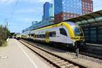 DB Regio Siemenes Desiro HC 1462 502-4 am 09.07.23 in Freiburg Hbf als RE7 