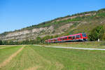 622 054 + 622 057 + 622 053 DB Regio als Überführungsfahrt nach Kempten bei Thüngersheim, 09.09.2020