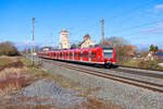 425 071 DB Regio als RB 58119 (Würzburg Hbf - Treuchtlingen) bei Herrnberchtheim, 27.02.2021