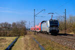 193 802 Railpool/DB Regio als RE 4963 (Sonneberg (Thür) Hbf - Nürnberg Hbf bei Hirschaid, 24.03.2021