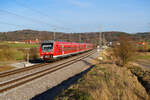 440 303 DB Regio  Hagenbüchach  als RB 58124 (Treuchtlingen - Würzburg Hbf) bei Oberdachstetten, 29.03.2021