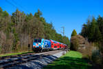 146 246 DB Regio  Bahnland Bayern - Zeit für dich  mit RE 4858 (München Hbf - Nürnberg Hbf) bei Ochenbruck, 23.04.2021