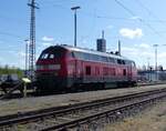 DB Regio 218 409-1 ( 9280 1218 409-1 D-DB) beim pausieren in Hof am 26.4.2024 