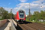 DB Regio Bombardier Twindexx 445 061 am 03.05.19in Frankfurt am Main von einen Steg aus fotografiert